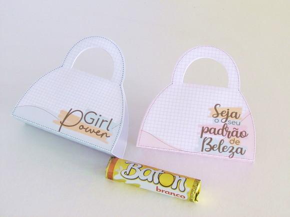 Bolsinha com 1 Chocolate Baton- Dia da Mulher
