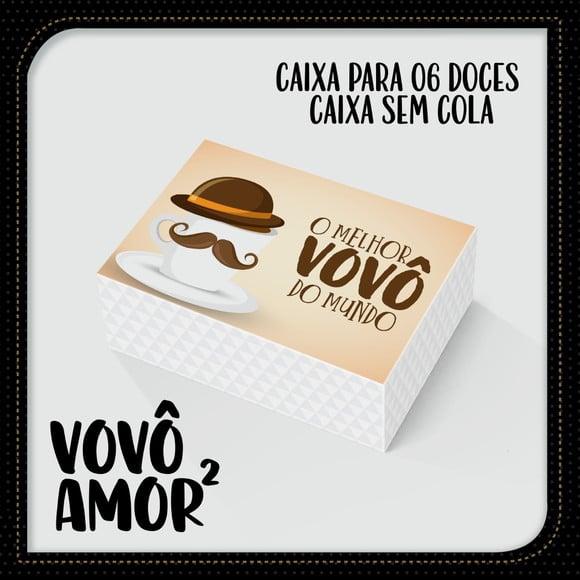 Caixa para 6 Doces- Dia dos Avós
