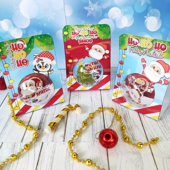 Caixinha com 1 Bolinha Acrílica- Natal