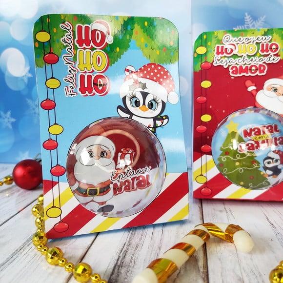 Caixinha com 1 Bolinha Acrílica- Natal