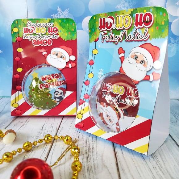 Caixinha com 1 Bolinha Acrílica- Natal