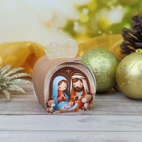 Caixinha com 1 Bombom- Feliz Natal