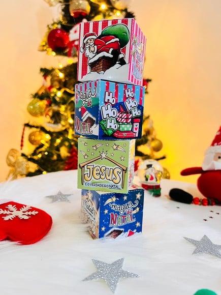 Caixinha com 1 Bombom- Mimo Natal
