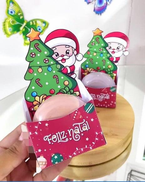 Caixinha com 1 Sabonete (natura)- Feliz Natal