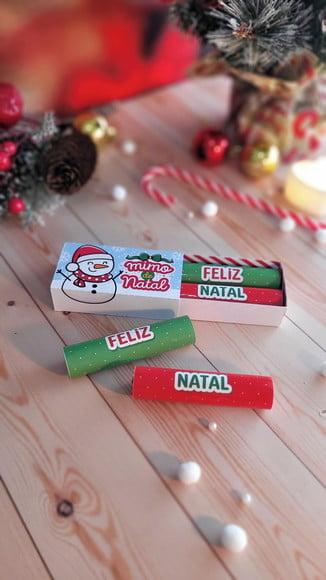Caixinha com 2 Batons- Mimo de Natal