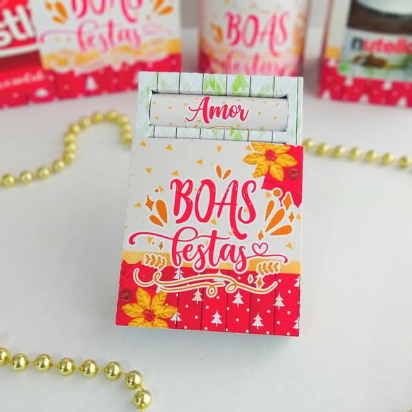 Caixinha com 3 Batons- Boas Festas