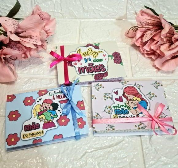 Caixinha com 2 Chocolates Batons- Dia das Mães