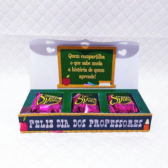 Caixinha com 3 Bombons- Dia dos Professores