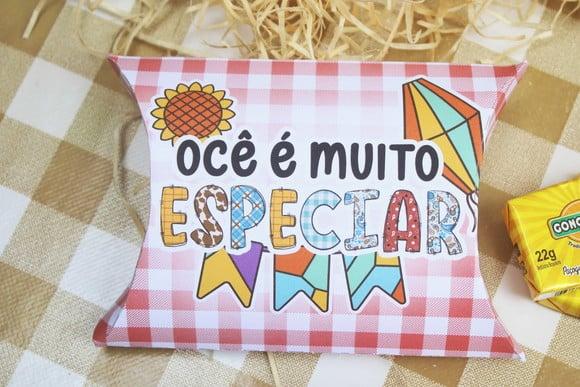 Caixinha com 3 Doces Juninos- Festa Junina