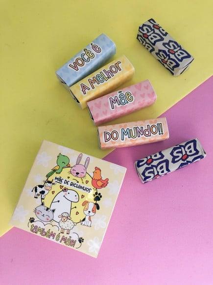Caixinha com 4 Bis- Dia das Mães