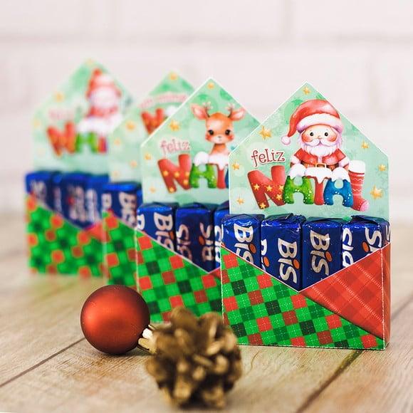 Caixinha com 4 Bis- Natal