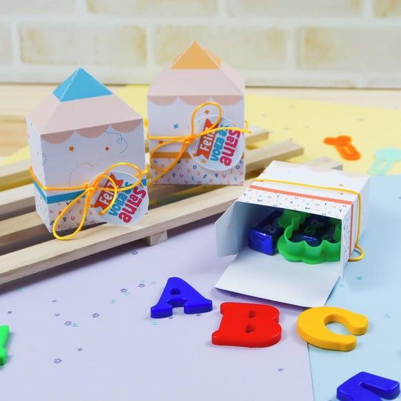 Caixinha com 4 Chocolates Bis- Volta as Aulas