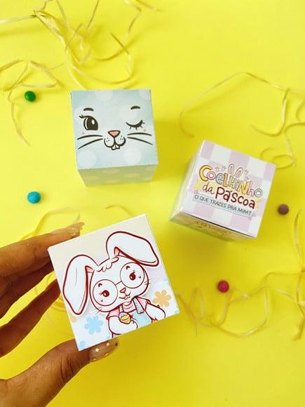 Caixinha com 4 Miniovinhos de Chocolate- Páscoa