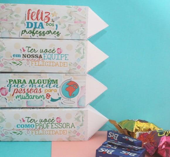 Caixinha com 5 Chocolates- Dia dos Professores