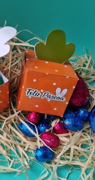 Caixinha com 6 Ovinhos de Chocolate- Páscoa