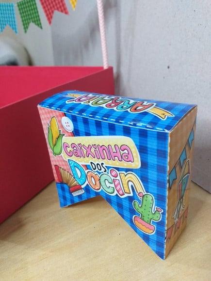 Caixinha com 6 Docinhos- Festa Junina