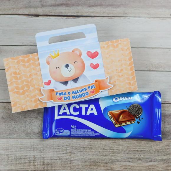 Caixinha com Barra de Chocolate 90g- Dia dos Pais