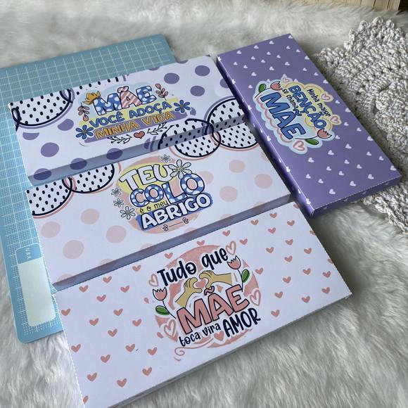 Caixinha com Barra de Chocolate- Dia das Mães