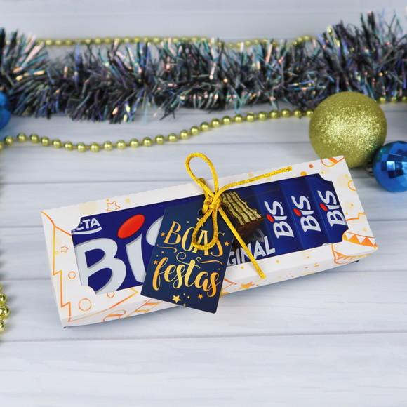 Caixinha com Bis 16 Unidades- Boas Festas