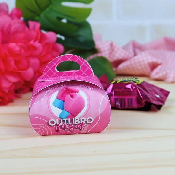 Caixinha com Bombom- Outubro Rosa