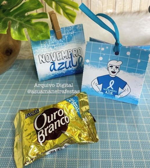 Caixinha com Bombom- Novembro Azul