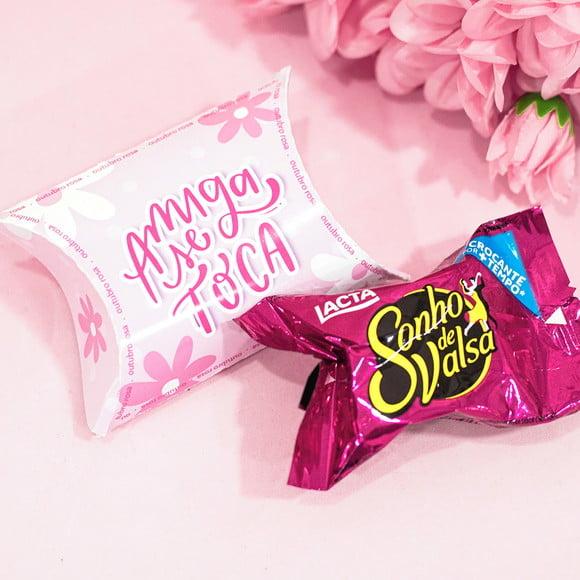 Caixinha com Bombom- Outubro Rosa