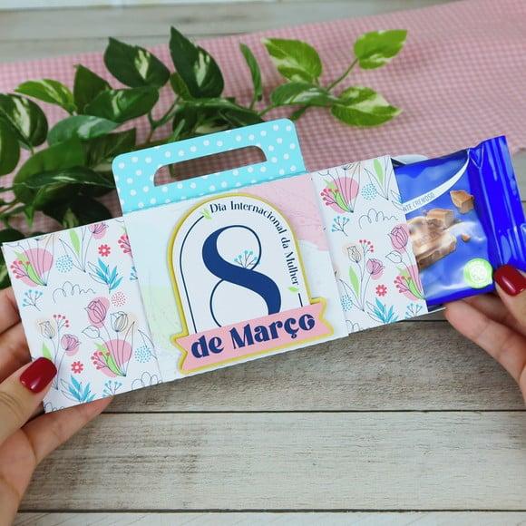 Caixinha com Chocolate 90g- Dia da Mulher
