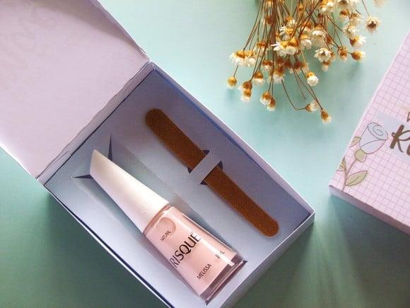 Caixinha com Esmalte e Mini Lixa- Dia das Mães