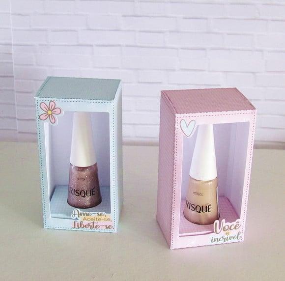 Caixinha com Esmalte- Dia da Mulher