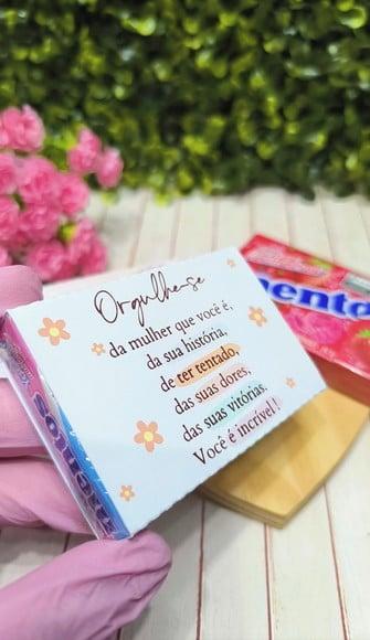Caixinha com Mentos- Dia da Mulher