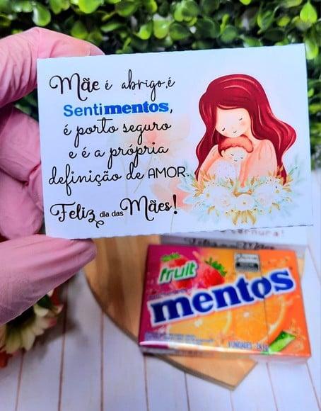 Caixinha com Mentos- Dia das Mães