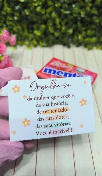 Caixinha com Mentos- Dia da Mulher