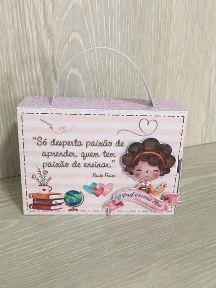 Caixinha com Mini Lixa e Esmalte- Dia do Professor