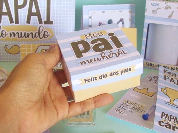 Caixinha com Sabonete Natura- Dia dos Pais