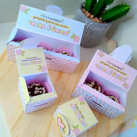 Caixinha para 2 BRIGADEIROS- Dia da Mulher