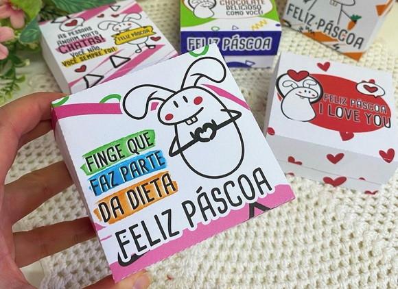 Caixinha para 4 doces Flork- Páscoa