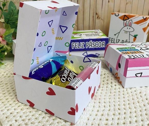Caixinha para 4 doces Flork- Páscoa