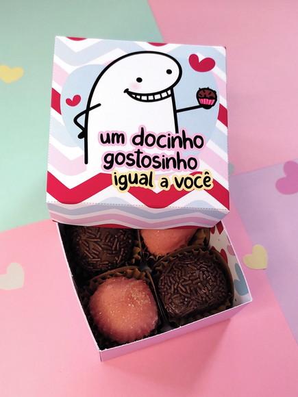 Caixinha para 4 Docinhos ou Sabonete- Dia dos namoradosFlork