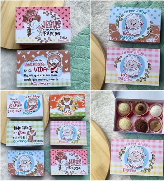 Caixinha para 6 Doces- Páscoa
