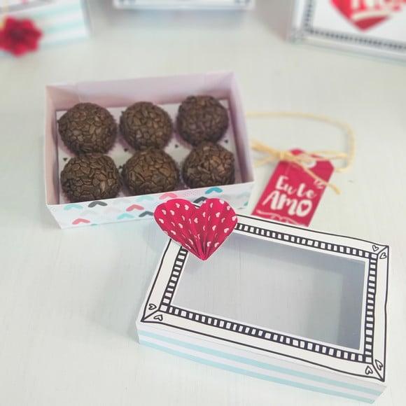Caixinha para Brigadeiros- DIA DOS NAMORADOS