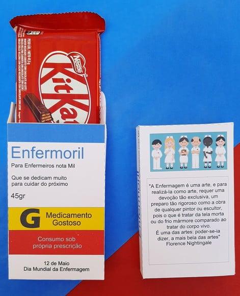 Caixinha para Kitkat- Enfermagem