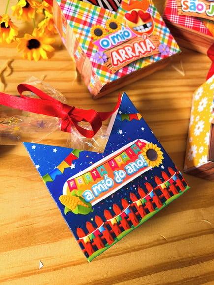Caixinha para Pipocas ou Docinhos- Festa Junina