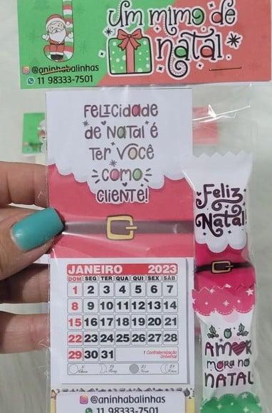 Calendário 2024 com 2 Balinhas- Natal