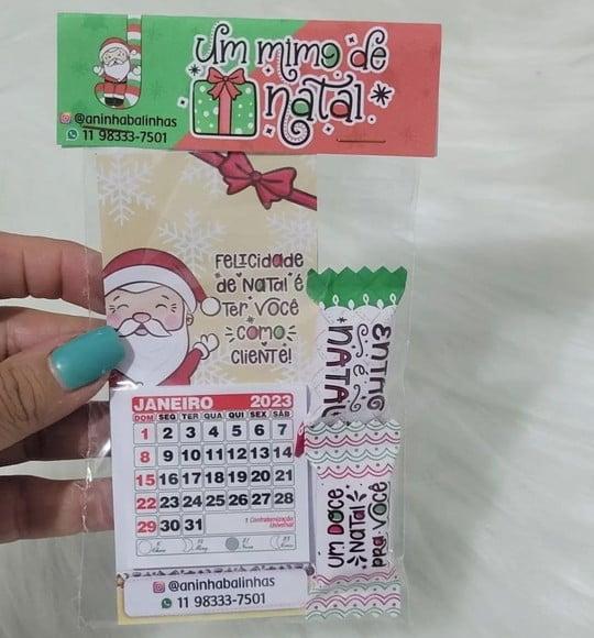Calendário 2024 com 2 Balinhas- Natal