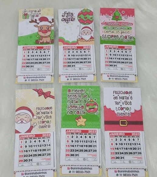 Calendário 2024 com 2 Balinhas- Natal