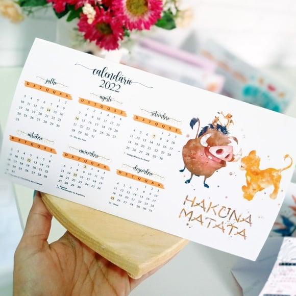 Calendário 2024- Calendário de Mesa