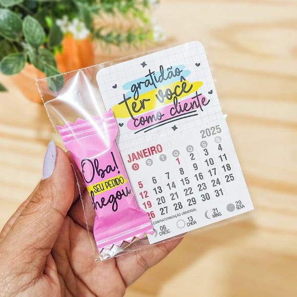 Calendário com Imã + 1 Balinha- 2025