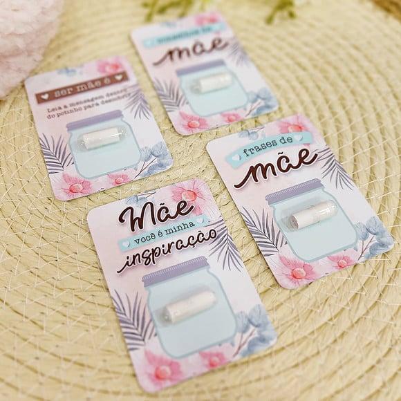 Card + Pílula com Frase- Dia das Mães