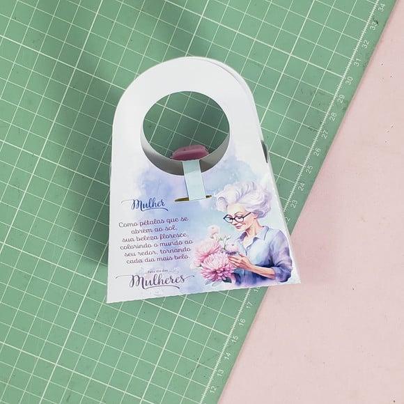 Card Bolsinha com Bombom-dia da Mulher