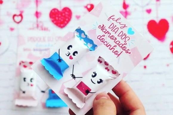 Card com 2 balinhas- Dia dos namorados